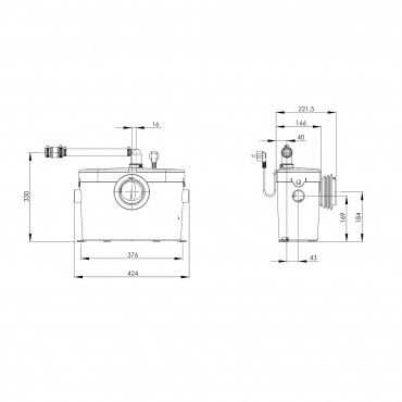 saniaccess saniflo wc macerator pump 1901